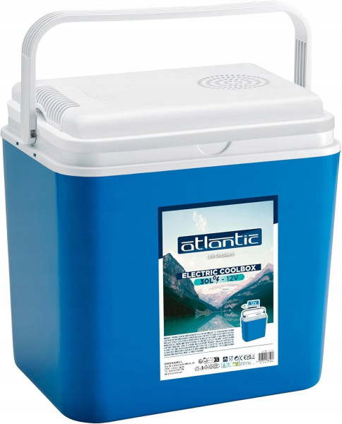 Lodówka turystyczna elektryczna 12 V ATLANTIC 30 L niebiesko biała 990033