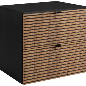 LOFT Szafka łazienkowa 60 czarna/craft z blatem czarnym 312961 LOFT Szafka łazienkowa 60 czarna/craft z blatem czarnym 312961
