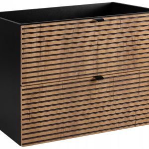 LOFT Szafka łazienkowa 80 czarna/dąb craft złoty 312962 LOFT Szafka łazienkowa 80 czarna/dąb craft złoty 312962