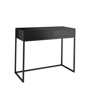 Loftowa czarna toaletka 100 CUBIC z czarnym metalowym stelażem 806290 Loftowa czarna toaletka 100 CUBIC z czarnym metalowym stelażem 806290