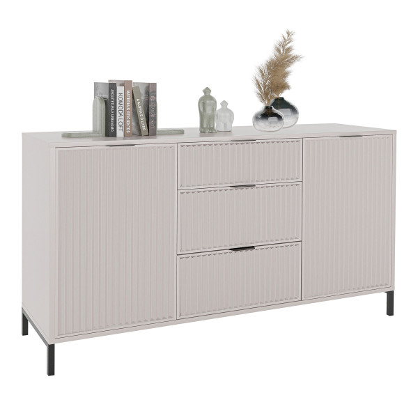 Loftowa komoda z szufladami WAVE 135 cm - kaszmir 704744
