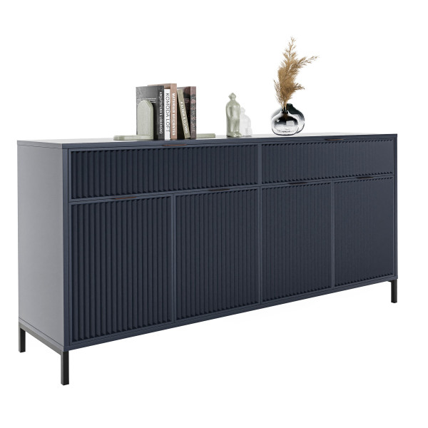 Loftowa komoda z szufladami WAVE 165 cm - indigo 704751