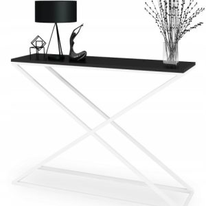 Loftowa Konsola X Przedpokój Metal 110x30x80 Biała+Blat MiniPearl 913167