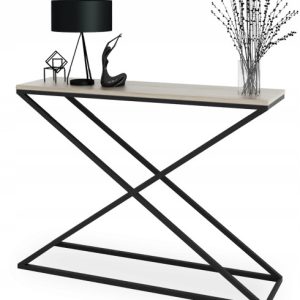 Loftowa Konsola X Przedpokój Metal 110x30x80 Czarna+Dąb Sonoma 913150 Loftowa Konsola X Przedpokój Metal 110x30x80 Czarna+Dąb Sonoma 913150