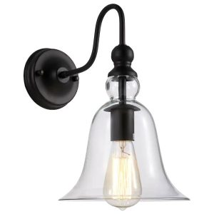 Loftowa lampa ścienna Paris szklana do przedpokoju czarna 187502 Loftowa lampa ścienna Paris szklana do przedpokoju czarna 187502