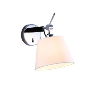 Loftowa lampa ścienna Zyta kinkiet z regulacją biała chrom 187301 Loftowa lampa ścienna Zyta kinkiet z regulacją biała chrom 187301