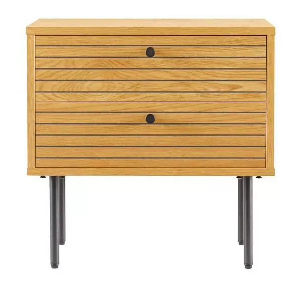 Loftowa szafka nocna z 2 szufladami - Ririx 602334