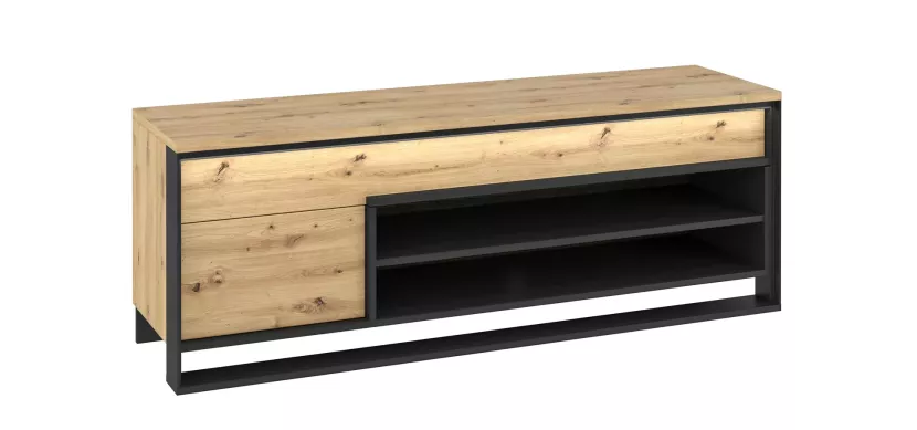 Loftowa szafka pod telewizor dąb artisan - Rivon 692467