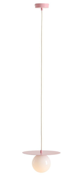Loop Baby Pink - lampa wisząca E14, różowo-biała 1060945