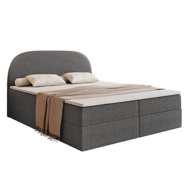Łoże ALLURE 160x200 Ascot Graphite z topperem 333974