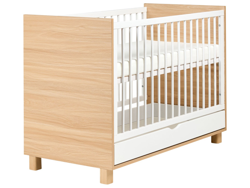 Łóżeczko dla dzieci 60 x 120 cm MDF białe 775482