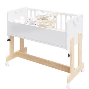 Łóżeczko dostawka 6w1 Leto 90×40 cm białe materac kosz Mojżesza norma UE 816033
