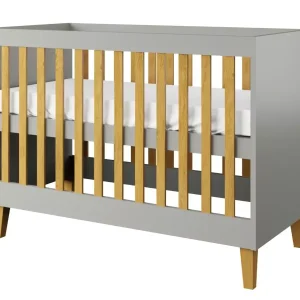 Łóżeczko dziecięce KUBI 120×60 szare 991964 Łóżeczko dziecięce KUBI 120×60 szare 991964