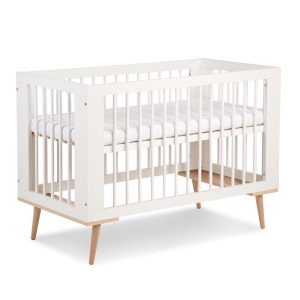 Łóżeczko dziecięce SOFIE 120×60 białe/buk 193088