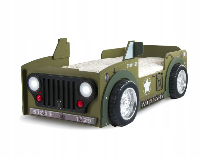 Łóżeczko dzieciece w kształcie terenówki Jepp Army 223931