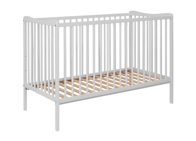 Łóżeczko Grześ - 120x60 BUKOWE BIAŁY 717834