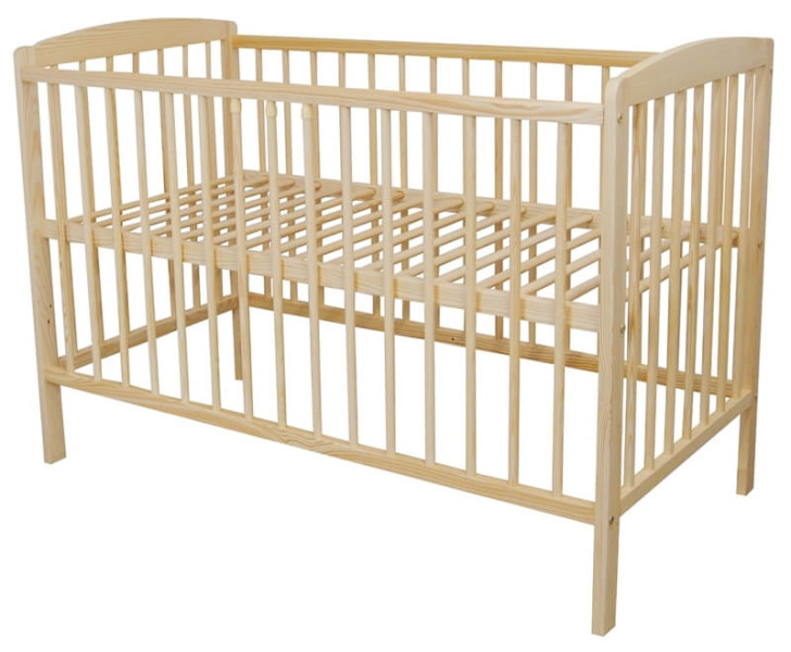 Łóżeczko niemowlęce ANDRZEJ 120x60 sosnowe lakier bezbarwny 813168