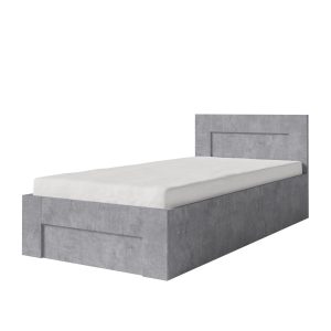 Łóżko 100cm x 200cm Otwierane z boku | BETON | Pojemnik + Stelaż 917638