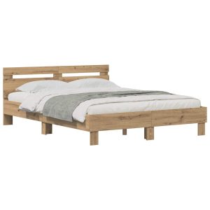 Łóżko 120×200 Brązowe Rama Łóżka ze Stelażem Dwuosobowe do Sypialni 1102980 Łóżko 120×200 Brązowe Rama Łóżka ze Stelażem Dwuosobowe do Sypialni 1102980