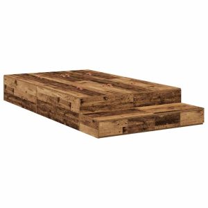 Łóżko 120×200 Brązowe z Szufladami Rama Łóżka Dwuosobowe do Sypialni 1103539