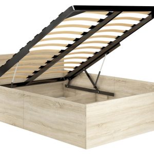 Łóżko 120×200 CLP ze stelażem podnoszonym Dąb Sonoma 727942