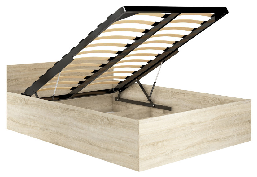 Łóżko 120x200 CLP ze stelażem podnoszonym Dąb Sonoma 727942