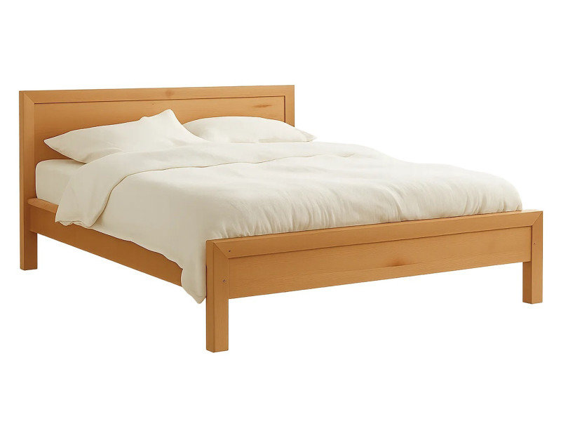 Łóżko 120x200 drewniane PRESTIGE, kolor dębowy 550800