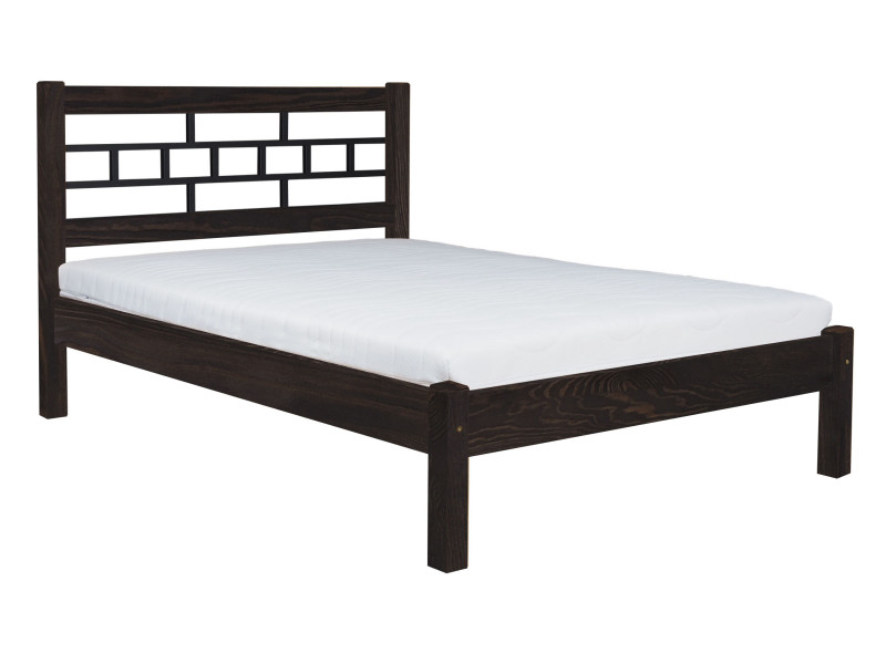 Łóżko 120x200 drewno z metalem Grenada, kolor orzech 568632