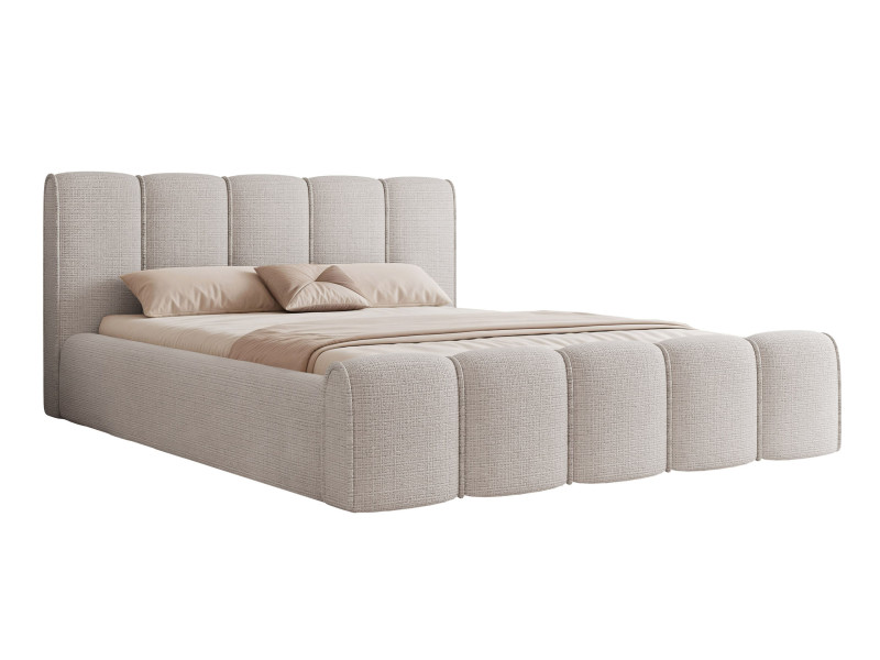 Łóżko 120x200 Ovo tapicerowane z pojemnikiem, Cremona 85 797931