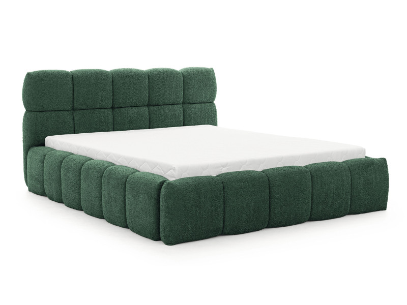 Łóżko 120x200 Sorelle tapicerowane z pojemnikiem, Coral 20 butelkowa zieleń 983659