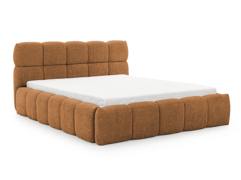 Łóżko 120x200 Sorelle tapicerowane z pojemnikiem, Coral 35 rudy 983750