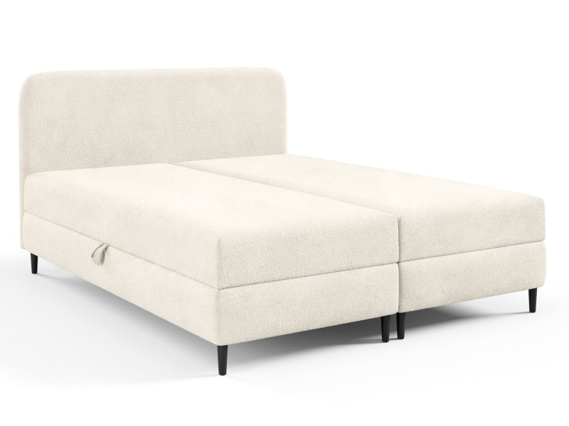 Łóżko 140x200 kontynentalne Faro Soft z pojemnikami, tkanina Lambi 01 965942