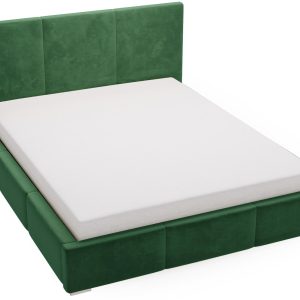 Łóżko 140×200 Lary tapicerowane, pojemnik, stelaż metalowy – Zielony 1054987 Łóżko 140×200 Lary tapicerowane, pojemnik, stelaż metalowy – Zielony 1054987