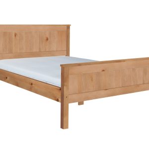 Łóżko 140×200 Natural wood z drewna litego, kolor dębowy 550833 Łóżko 140×200 Natural wood z drewna litego, kolor dębowy 550833