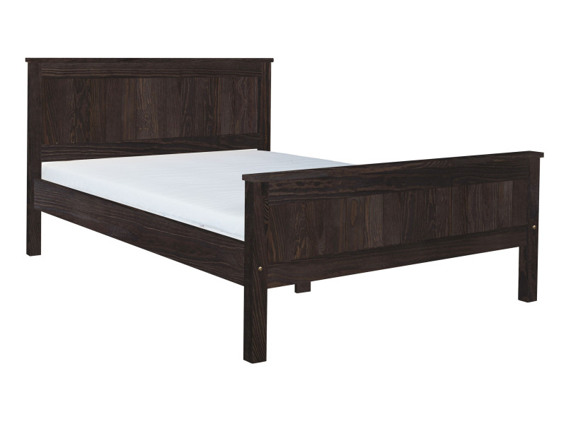 Łóżko 140x200 Natural wood z drewna litego, kolor orzech 550807