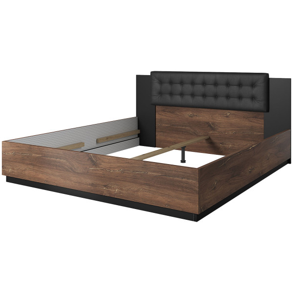 Łóżko 140x200 SELMA SG30 dąb flagstaf miedź / czarny 312815