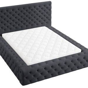 Łóżko 160×200 Amor wysokie zagłowie, stelaż metalowy – Czarny 1053745 Łóżko 160×200 Amor wysokie zagłowie, stelaż metalowy – Czarny 1053745