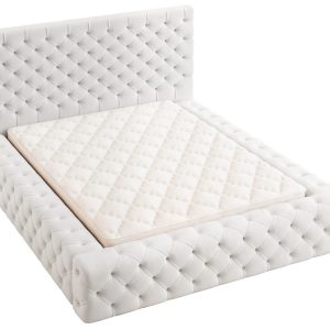Łóżko 160×200 Amor wysokie zagłowie, stelaż metalowy – Kremowy 1054874 Łóżko 160×200 Amor wysokie zagłowie, stelaż metalowy – Kremowy 1054874
