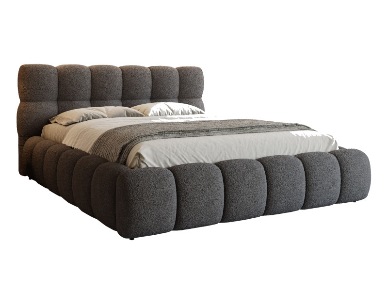 Łóżko 160x200 Coco bouclé tapicerowane z pojemnikiem, Quelle 92 745405