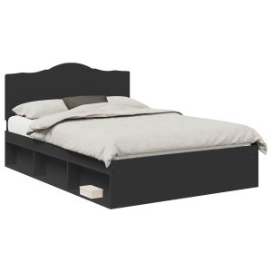 Łóżko 160×200 Czarne Rama Łóżka ze Stelażem Dwuosobowe do Sypialni 1102958 Łóżko 160×200 Czarne Rama Łóżka ze Stelażem Dwuosobowe do Sypialni 1102958
