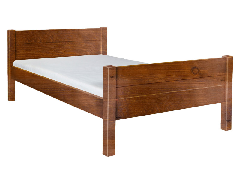Łóżko 160x200 drewniane CLASSIC, kolor kasztan + stelaż 261286