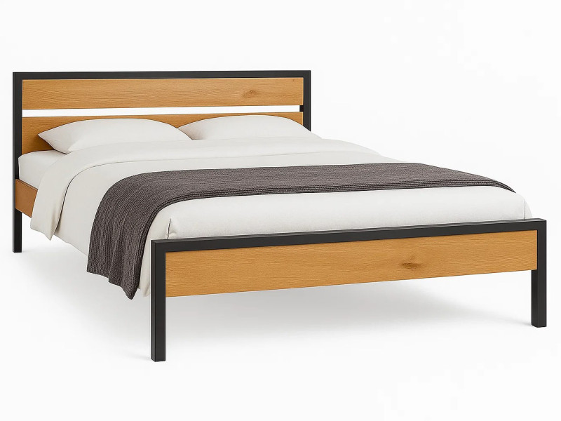 Łóżko 160x200 Loft wood, kolor dębowy 550804