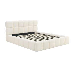 Łóżko 160×200 Tapicerowane Dwuosobowe Do Sypialni Baranek Krem MURCJA 959888 Łóżko 160×200 Tapicerowane Dwuosobowe Do Sypialni Baranek Krem MURCJA 959888