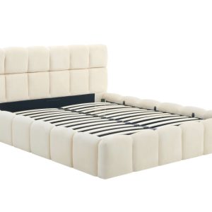 Łóżko 160×200 Tapicerowane Dwuosobowe Do Sypialni Welurowe Krem MURCJA 959881 Łóżko 160×200 Tapicerowane Dwuosobowe Do Sypialni Welurowe Krem MURCJA 959881