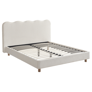 Łóżko 160×200 Tapicerowane Podwójne Dwuosobowe Do Sypialni Krem IZMIR 864697 Łóżko 160×200 Tapicerowane Podwójne Dwuosobowe Do Sypialni Krem IZMIR 864697