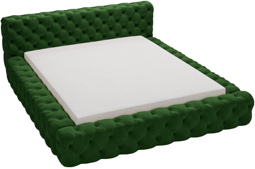 Łóżko 160x200 Vigo chesterfield z pojemnikiem - Zielony 1053788