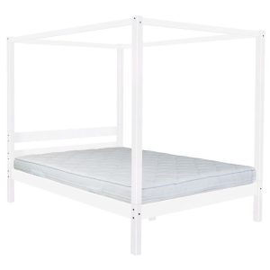 Łóżko 160×200 z baldachimem BALI, kolor biały + stelaż 272242 Łóżko 160×200 z baldachimem BALI, kolor biały + stelaż 272242