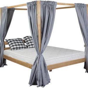 Łóżko 160×200 z baldachimem i zasłonami BALI + stelaż 135695 Łóżko 160×200 z baldachimem i zasłonami BALI + stelaż 135695