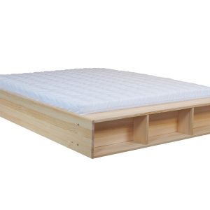 Łóżko 160×200 z półkami FRESH, kolor sosnowy + stelaż 126847 Łóżko 160×200 z półkami FRESH, kolor sosnowy + stelaż 126847