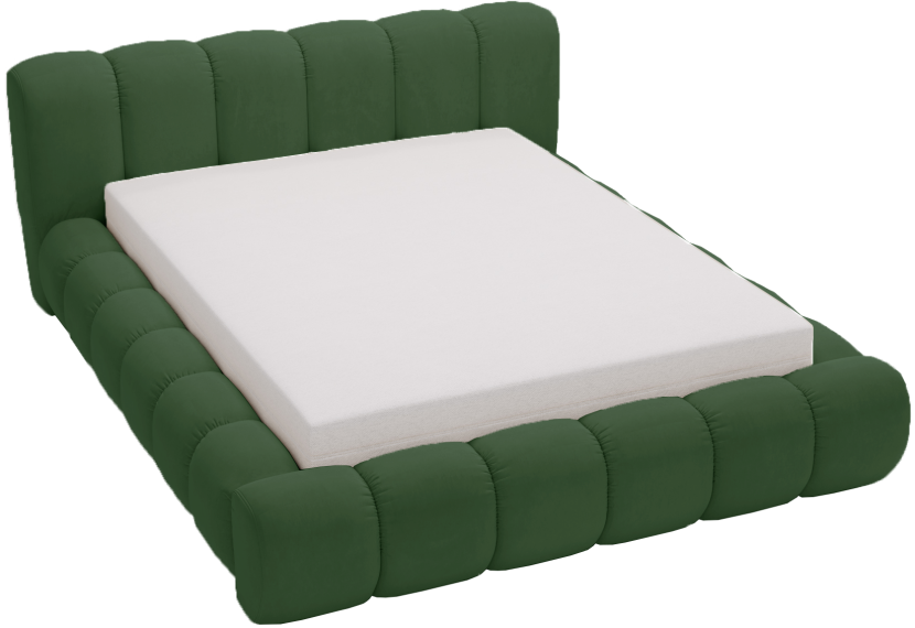Łóżko 180x200 Cloud gruba pianka, stelaż metalowy - Zielony 1054706
